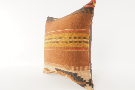 Decorative Turkish Kilim Pillow, ID 287, Kilim Pillow 18x18, Accent kilim pillow, kilim pillow lumbar, Throw Pillow,kilim pillow