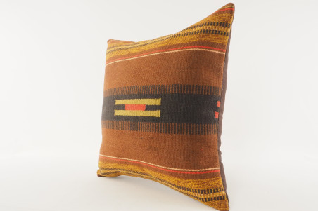 Decorative Turkish Kilim Pillow, ID 297, Kilim Pillow 18x18, Accent Kilim Pillow, Kilim Pillow Lumbar, Throw Pillow,Kilim Pillow