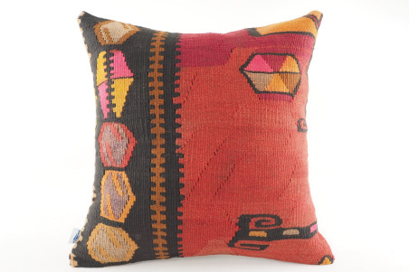 Decorative Turkish Kilim Pillow, ID 410, Kilim Pillow 18x18, Accent Kilim Pillow, Kilim Pillow Lumbar, Throw Pillow,Kilim Pillow