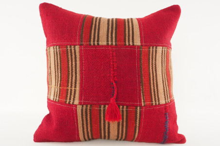 Decorative Turkish Kilim Pillow, ID 405, Kilim Pillow 18x18, Accent kilim pillow, kilim pillow lumbar, Throw Pillow,kilim pillow