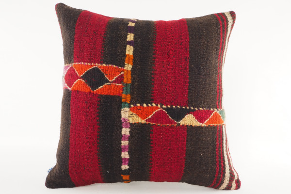 Decorative Turkish Kilim Pillow, ID 494, Kilim Pillow 18x18, Accent Kilim Pillow, Kilim Pillow Lumbar, Throw Pillow,Kilim Pillow