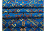 Upholstery Fabric, Kilim Design Fabric, Turkish Navy Blue Kilim Pattern Fabric, Turkish Fabric By the Yard, Fabric By the Meter