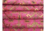 Upholstery Fabric, Kilim Design Fabric, Turkish Mazenda Pink  Kilim Pattern Fabric, Turkish Fabric By the Yards, Bohemian Fabric