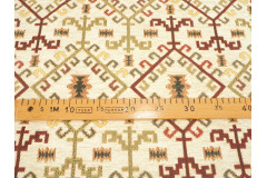 Upholstery Fabric, Kilim Design Fabric, Turkish Beige Kilim Pattern Fabric, Turkish Fabric By the Yards,Bohemian Jacquard Fabric