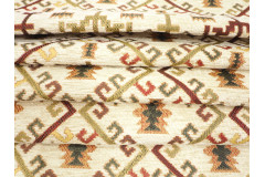 Upholstery Fabric, Kilim Design Fabric, Turkish Beige Kilim Pattern Fabric, Turkish Fabric By the Yards,Bohemian Jacquard Fabric