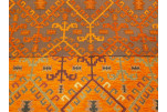 Upholstery Fabric, Kilim Design Fabric, Turkish Orange Kilim Pattern Fabric,Turkish Fabric By the Yards,Bohemian Jacquard Fabric