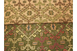 Upholstery Fabric, Kilim Design Fabric, Turkish Moss Green Kilim Pattern Fabric, Turkish Fabric By the Yard,  Jacquard Fabric