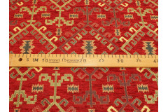 Upholstery Fabric, Kilim Design Fabric, Turkish Red Kilim Pattern Fabric, Turkish Fabric By the Yards, Bohemian Jacquard Fabric