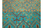 Upholstery Fabric, Kilim Design Fabric, Turkish Turquoise Blue Kilim Pattern Fabric, Turkish Fabric By the Yards,Jacquard Fabric