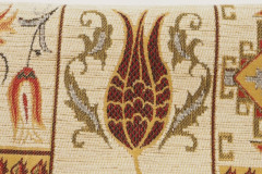 Upholstery Jacquard Fabric,Turkish Fabric By the Yard, Beige Dream Pattern Chenille Upholstery Fabric