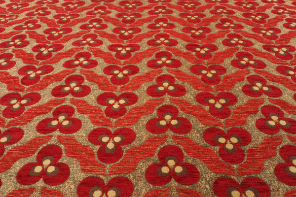 Upholstery Fabric, Turkish Fabric By the Meter, By the Yard, Red Tiger Eye Pattern Jacquard Chenille Upholstery Fabric