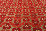 Upholstery Fabric, Turkish Fabric By the Meter, By the Yard, Red Tiger Eye Pattern Jacquard Chenille Upholstery Fabric