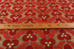 Upholstery Fabric, Turkish Fabric By the Meter, By the Yard, Red Tiger Eye Pattern Jacquard Chenille Upholstery Fabric