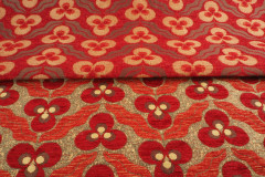 Turkish Upholstery Fabric, Turkish Fabric By the Meter, By the Yard, Red Tiger Eye Pattern Jacquard Chenille Upholstery Fabric