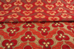 Upholstery Fabric, Turkish Fabric By the Meter, By the Yard, Red Tiger Eye Pattern Jacquard Chenille Upholstery Fabric