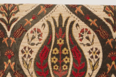 Turkish Upholstery Fabric, Turkish Fabric By the Meter, By the Yard, Beige Tulip Pattern Jacquard Chenille Upholstery Fabric