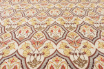 Upholstery Fabric, Turkish Fabric By the Meter, By the Yard, Beige Carnation Pattern Jacquard Chenille Upholstery Fabric