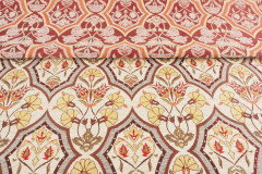 Turkish Upholstery Fabric, Turkish Fabric By the Meter, By the Yard, Beige Carnation Pattern Jacquard Chenille Upholstery Fabric