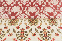 Turkish Upholstery Fabric, Turkish Fabric By the Meter, By the Yard, Beige Tulip Pattern Chenille Upholstery Fabric