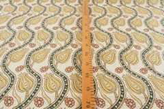 Turkish Upholstery Fabric, Turkish Fabric By the Meter,By the Yard, Beige Tulip Pattern Jacquard Chenille Upholstery Fabric