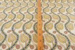 Upholstery Fabric, Turkish Fabric By the Meter,By the Yard, Beige Tulip Pattern Jacquard Chenille Upholstery Fabric