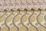 Upholstery Fabric, Turkish Fabric By the Meter,By the Yard, Beige Tulip Pattern Jacquard Chenille Upholstery Fabric