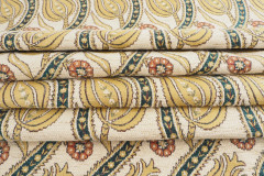 Turkish Upholstery Fabric, Turkish Fabric By the Meter,By the Yard, Beige Tulip Pattern Jacquard Chenille Upholstery Fabric