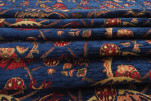 Upholstery Fabric, Chenille Fabric, Turkish Dark Navy Blue Carnation Pattern Fabric, Turkish Fabric By the Yard, Jacquard Fabric