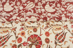 Upholstery Fabric, Chenille Fabric, Turkish Beige Carnation Pattern Fabric, Turkish Fabric By the Yard, Bohemian Jacquard Fabric