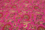 Upholstery Fabric, Chenille Fabric, Turkish Mazenda Pink Carnation Pattern Fabric, Turkish Fabric By the Yards, Jacquard Fabric