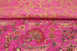 Upholstery Fabric, Chenille Fabric, Turkish Mazenda Pink Carnation Pattern Fabric, Turkish Fabric By the Yards, Jacquard Fabric