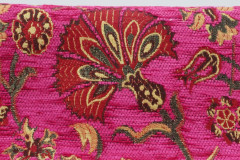 Upholstery Fabric, Chenille Fabric, Turkish Mazenda Pink Carnation Pattern Fabric, Turkish Fabric By the Yards, Jacquard Fabric