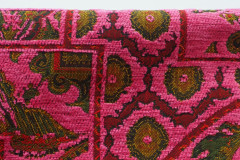 Upholstery Fabric, Turkish Fabric By the Yards, By the Meter,Mazenda Pink Persian Pattern Fabric,Chenille Fabric,Jacquard Fabric