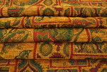 Upholstery Fabric,Turkish Fabric By the Yard,Mustard Persian Pattern Fabric,Chenille Fabric,Turkish Jacquard Fabric By the Meter