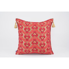 Fabric Pillow, Fabric Pillow 20x20, Red Tiger Eyes Pattern Turkish Jacquard Fabric Pillow Cover, Throw Pillow, Lumbar Pillows