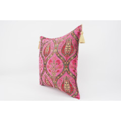 Fabric Pillow,Fabric Pillow 20x20, Mazenda Pink Morocco Pattern Turkish Jacquard Fabric Pillow Cover, Lumber Pillow, Sofa Pillow