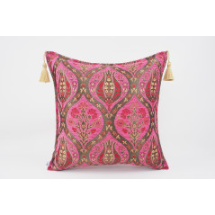 Fabric Pillow,Fabric Pillow 20x20, Mazenda Pink Morocco Pattern Turkish Jacquard Fabric Pillow Cover, Lumber Pillow, Sofa Pillow