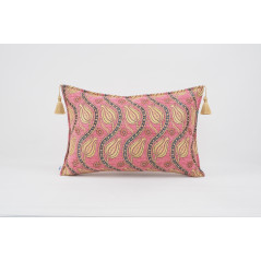 Fabric Pillow, Fabric Pillow 16x24, Pale Pink Water Line Tulip Pattern Turkish Fabric Pillow, Decorative Pillow, Bohemian Pillow