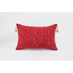 Fabric Pillow, Fabric Pillow 16x24, Red Arabian Night Pattern Turkish Fabric Pillow Cover, Chenille Fabric, Bohemian Pillow