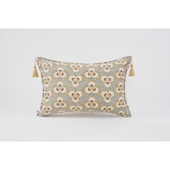 Fabric Pillow,Fabric Pillow 16x24,Beige Tiger Eyes Pattern Turkish Jacquard Fabric Pillow Cover,Chenille Fabric Bohemian Pillow