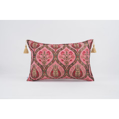 Fabric Pillow,Fabric Pillow 16x24,Pale Pink Morocco Pattern Turkish Jacquard Fabric Pillow Cover,Chenille Fabric Bohemian Pillow