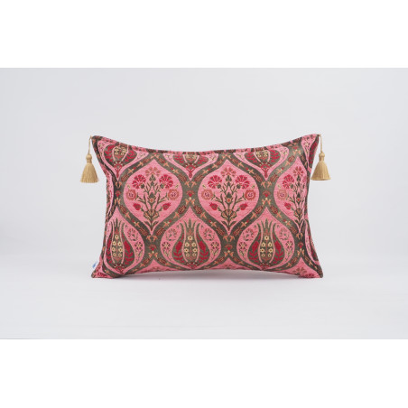 Fabric Pillow,Fabric Pillow 16x24,Pale Pink Morocco Pattern Turkish Jacquard Fabric Pillow Cover,Chenille Fabric Bohemian Pillow