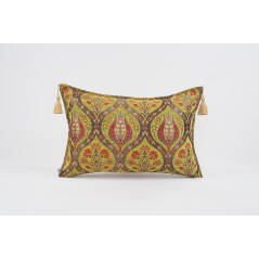 Fabric Pillow,Fabric Pillow 16x24,Pistachio Green Morocco Pattern Turkish Jacquard Fabric Pillow Cover,Chenille Bohemian Pillow