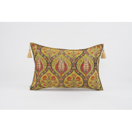 Fabric Pillow,Fabric Pillow 16x24,Pistachio Green Morocco Pattern Turkish Jacquard Fabric Pillow Cover,Chenille Bohemian Pillow