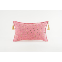 Fabric Pillow,Fabric Pillow 12x20,Pale Pink Arabian Night Pattern Turkish Fabric Pillow Cover,Decorative Accent and Throw Pillow