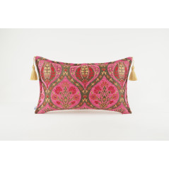 Fabric Pillow,Fabric Pillow 12x20,Mazenda Pink Morocco Pattern Tulip Turkish Fabric Pillow,Decorative Pillow,Bohemian Pillow