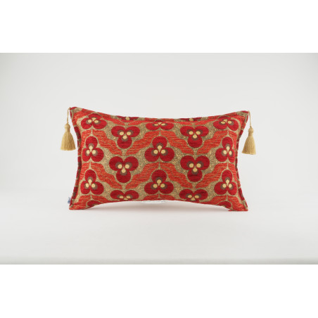 Fabric Pillow, Fabric Pillow 12x20, Red Tiger Eyes Pattern Turkish Fabric Pillow Cover,Decorative Accent Throw Bohemian Pillow