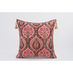 Fabric Pillow,Fabric Pillow 24x24,Pale Pink Morocco Pattern Turkish Jacquard Fabric Pillow Covers,Decorative Throw Lumbar Pillow