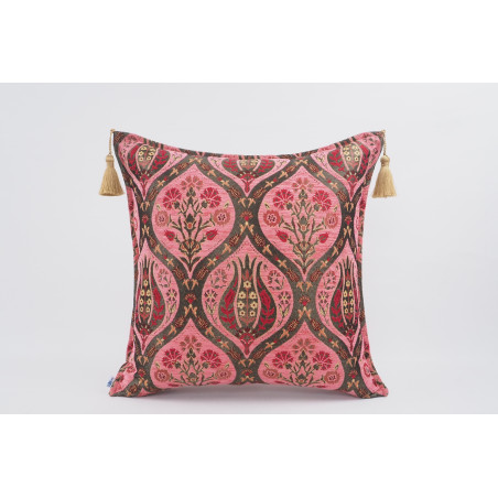 Fabric Pillow,Fabric Pillow 24x24,Pale Pink Morocco Pattern Turkish Jacquard Fabric Pillow Covers,Decorative Throw Lumbar Pillow